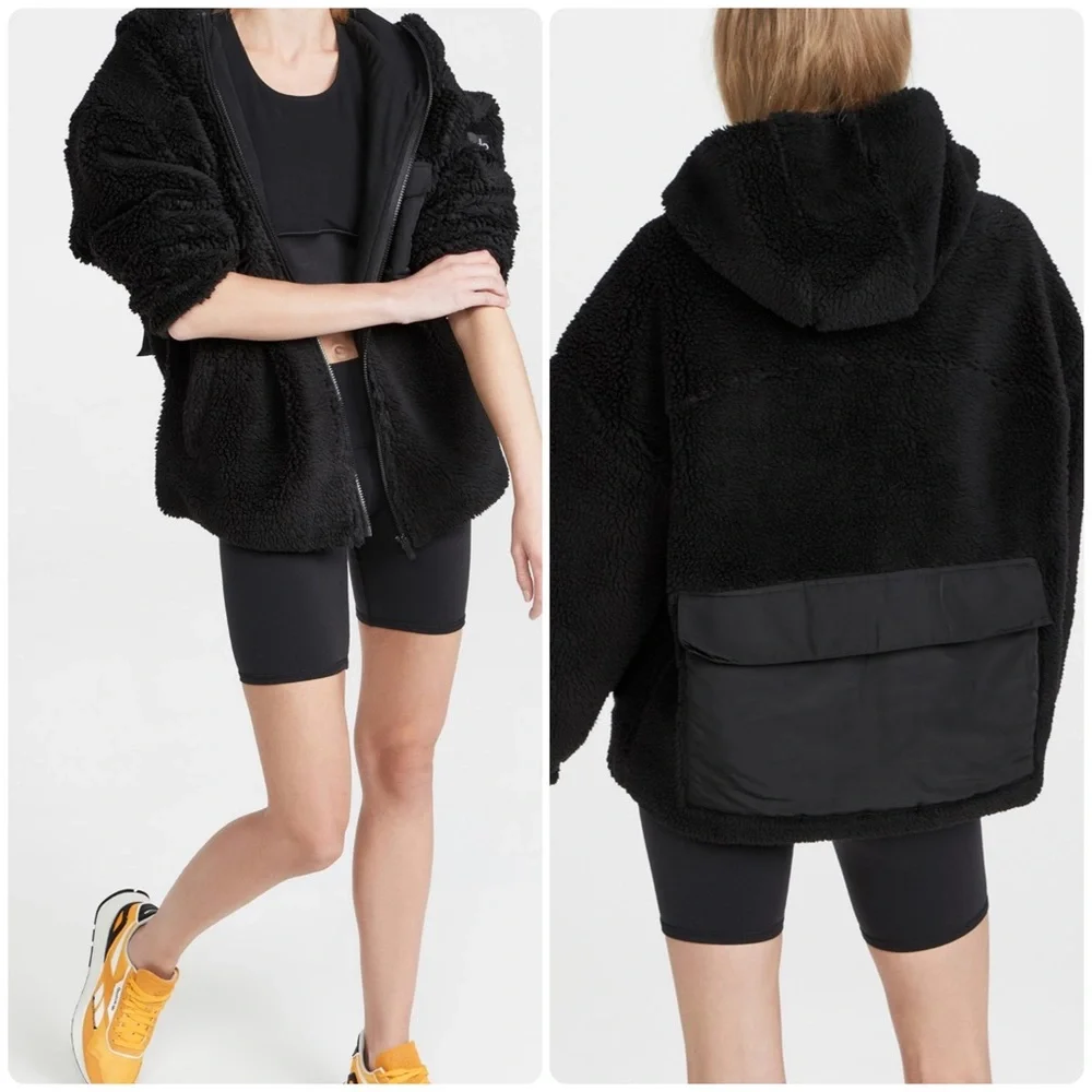 Alo Yoga Cargo Sherpa Jacket Black Size Small